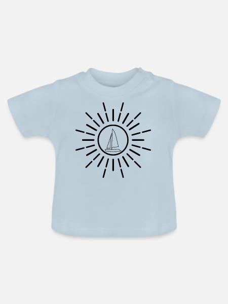 sonnensegel - Baby Bio-T-Shirt mit Rundhals - Hellblau