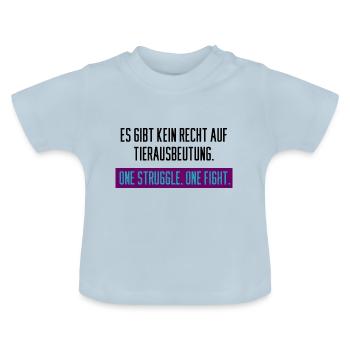 tierschutz - Baby Bio-T-Shirt mit Rundhals - Hellblau - Vorne