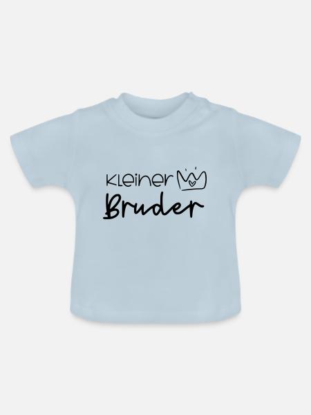 Kleiner Bruder - Baby Bio-T-Shirt mit Rundhals - Hellblau