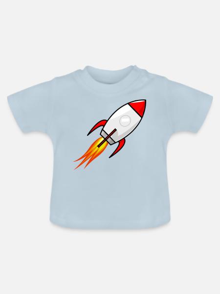 Rocket - Baby Bio-T-Shirt mit Rundhals - Hellblau