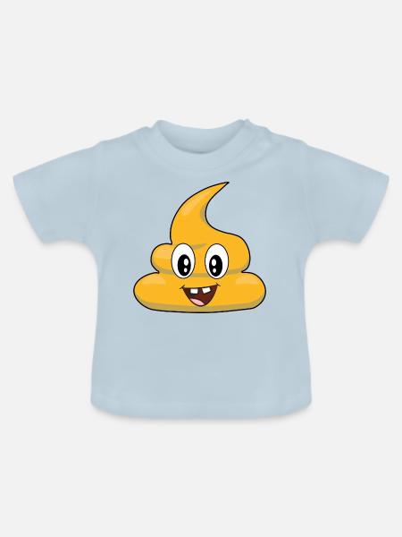 Poliertes Turd Logo - Baby Bio-T-Shirt mit Rundhals - Hellblau