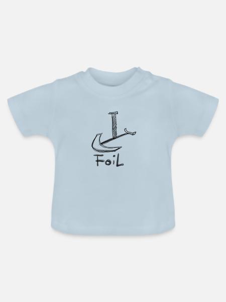 Foil Kite - Baby Bio-T-Shirt mit Rundhals - Hellblau
