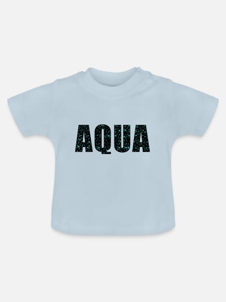 Aqua - Baby Bio-T-Shirt mit Rundhals - Hellblau