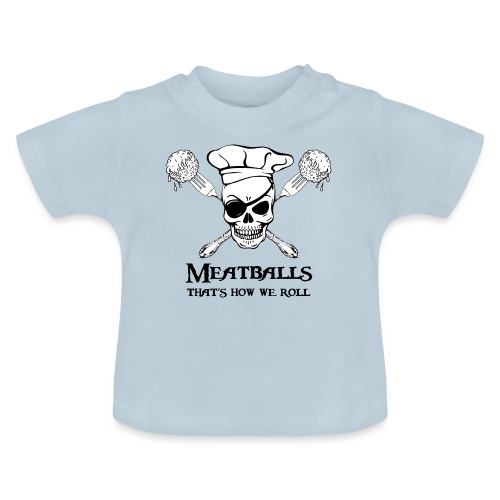 Meatballs - tinte chiare - Maglietta ecologica con scollo rotondo per neonato