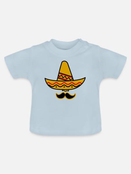 sombrero - Baby Bio-T-Shirt mit Rundhals - Hellblau