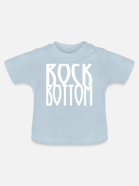Rock Bottom Logo groß - Baby Bio-T-Shirt mit Rundhals - Hellblau