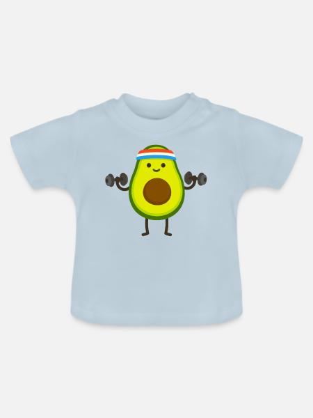 Avocado - Baby Bio-T-Shirt mit Rundhals - Hellblau