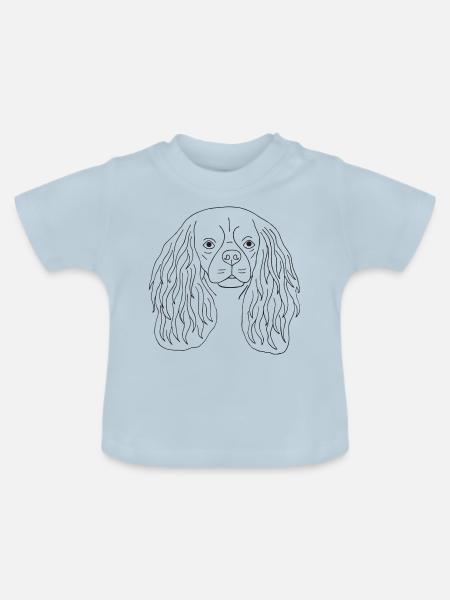 Cavalier King Charles Spaniel - Baby Bio-T-Shirt mit Rundhals - Hellblau