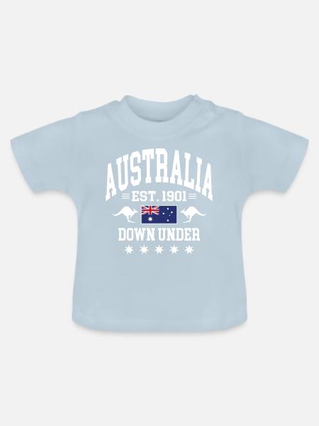 Australia - Baby Bio-T-Shirt mit Rundhals - Hellblau