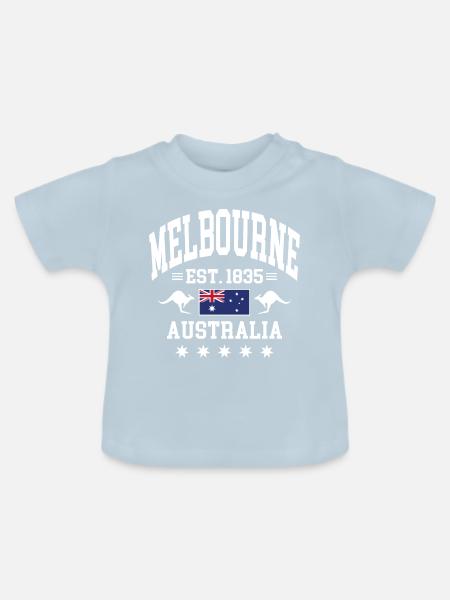 Melbourne - Baby Bio-T-Shirt mit Rundhals - Hellblau