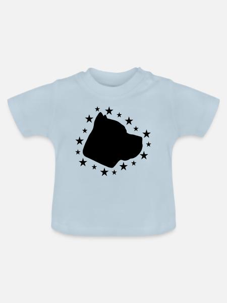 Cane Corso - Baby Bio-T-Shirt mit Rundhals - Hellblau