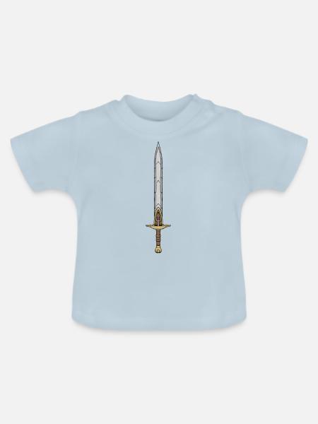 Gladiatoren-Schwert - Baby Bio-T-Shirt mit Rundhals - Hellblau