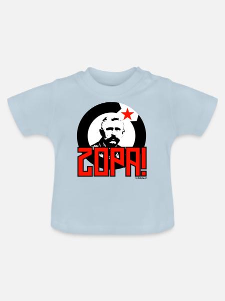 Zopa! - Baby Bio-T-Shirt mit Rundhals - Hellblau
