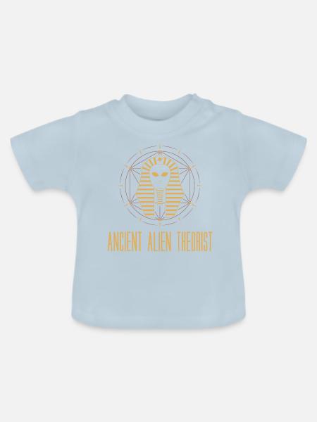 Altes fremdes Theoretiker-Geschenk - Baby Bio-T-Shirt mit Rundhals - Hellblau