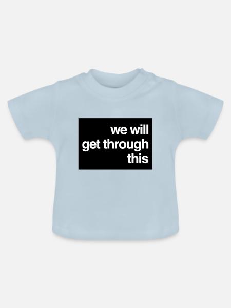 Covid - Baby Bio-T-Shirt mit Rundhals - Hellblau