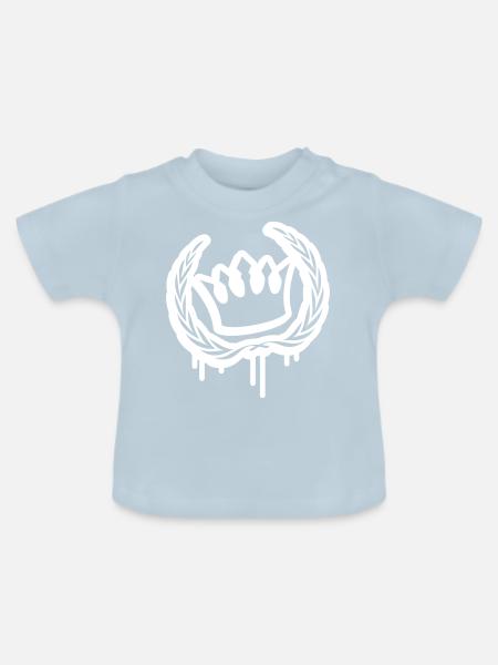 krone kranz - Baby Bio-T-Shirt mit Rundhals - Hellblau