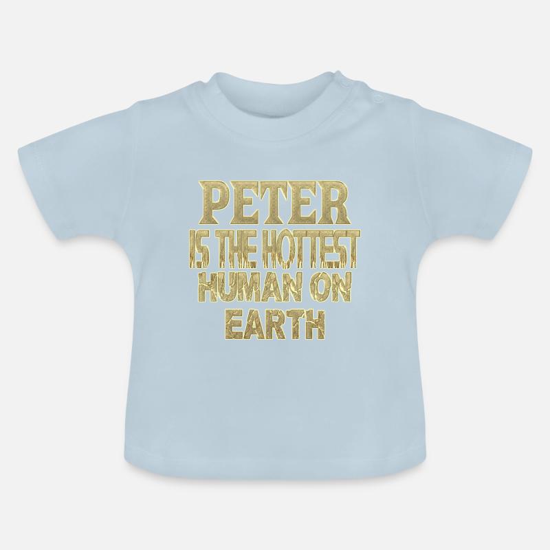 Peter - T-shirt bio col rond Bébé - bleu clair