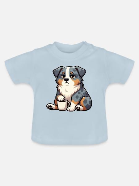 Australian Shepherd Aussie Aussiebesitzer Aussies - Baby Bio-T-Shirt mit Rundhals - Hellblau