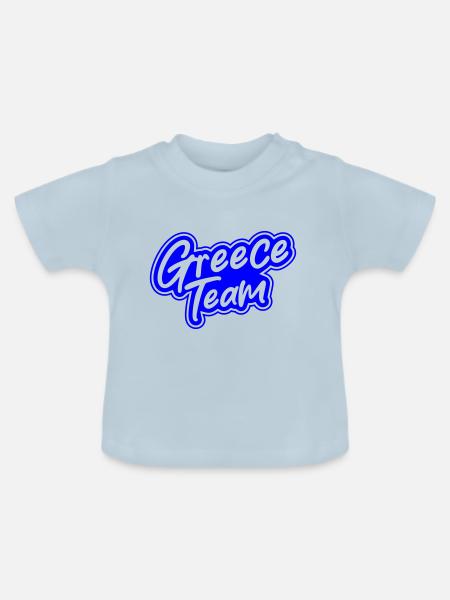 Greece Team - Baby Bio-T-Shirt mit Rundhals - Hellblau