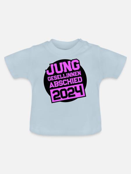 Junggesellinnenabschied Jga 2024 - Baby Bio-T-Shirt mit Rundhals - Hellblau