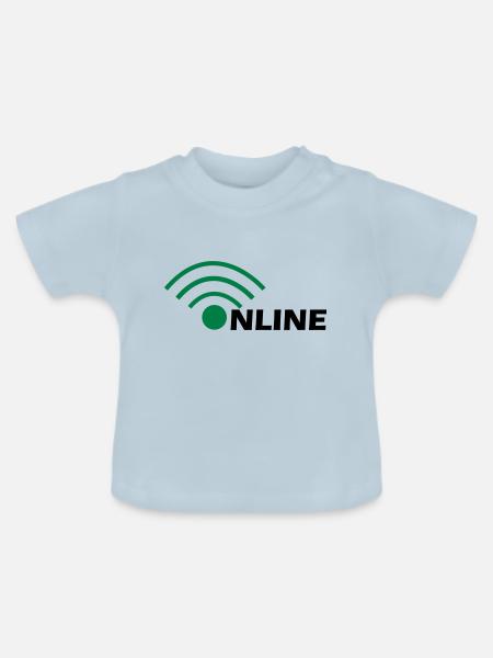 Online - Baby Bio-T-Shirt mit Rundhals - Hellblau