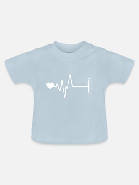 Sauerstoff Tauchen puls herz - Baby Bio-T-Shirt mit Rundhals - Hellblau