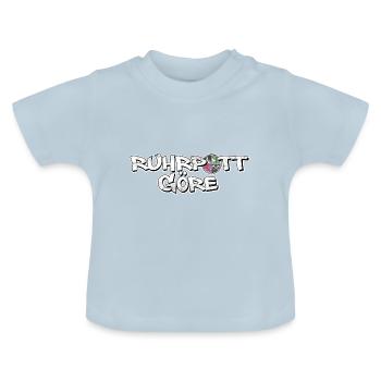 Ruhrpott Göre Gelsenkirchen Wappen - Baby Bio-T-Shirt mit Rundhals - Hellblau - Vorne