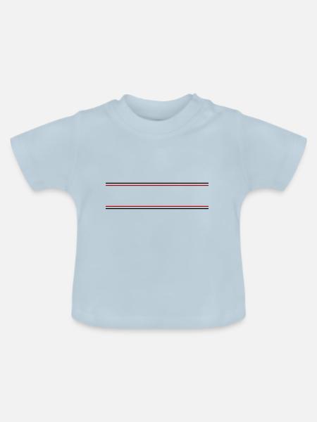 Linie Symbol Strich - Baby Bio-T-Shirt mit Rundhals - Hellblau
