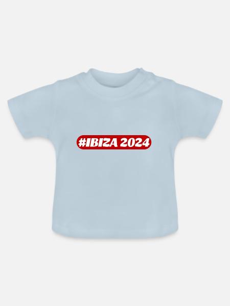 Ibiza 2024 - Baby Bio-T-Shirt mit Rundhals - Hellblau