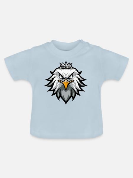 Adler Krone - Baby Bio-T-Shirt mit Rundhals - Hellblau