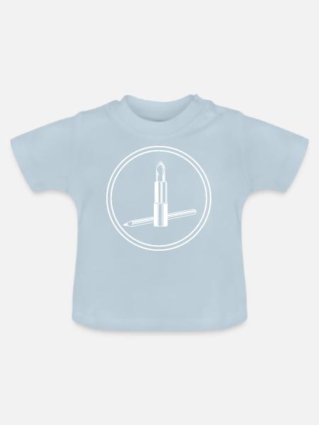 Make Up Kosmetik Icon - Baby Bio-T-Shirt mit Rundhals - Hellblau