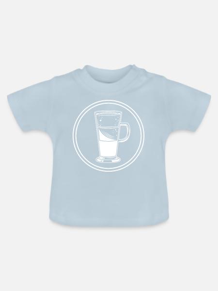 Kaffee Icon - Baby Bio-T-Shirt mit Rundhals - Hellblau