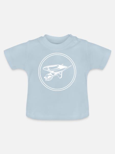Schubkarre Symbol - Baby Bio-T-Shirt mit Rundhals - Hellblau
