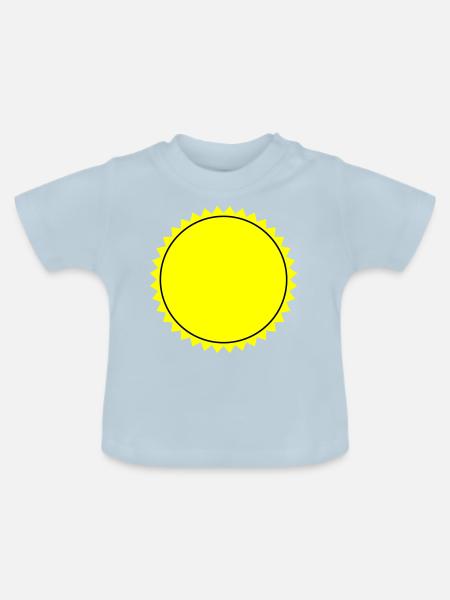 Emblem Leer - Baby Bio-T-Shirt mit Rundhals - Hellblau