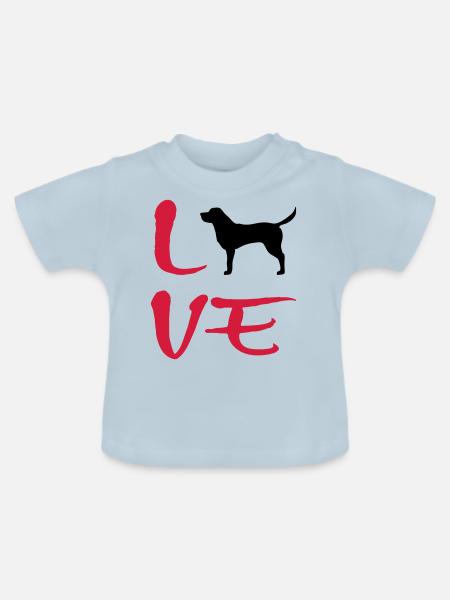 Labrador - Baby Bio-T-Shirt mit Rundhals - Hellblau