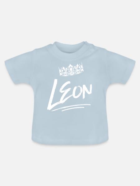 Leon - Baby Bio-T-Shirt mit Rundhals - Hellblau