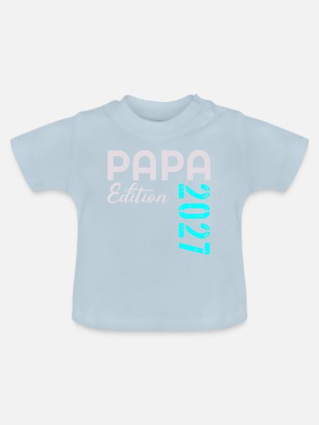 BABY PAPA 2027 EDITION - Baby Bio-T-Shirt mit Rundhals - Hellblau