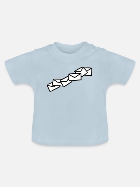 Briefe Nachrichten Sendung message letters - Baby Bio-T-Shirt mit Rundhals - Hellblau