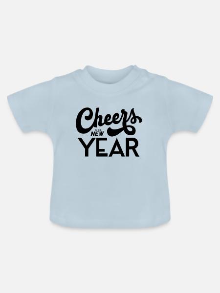 Auf ein großartiges neues Jahr - Baby Bio-T-Shirt mit Rundhals - Hellblau