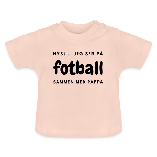 Fotballinteressert pappa / småbarnsforeldre - Økologisk baby-T-skjorte med rund hals