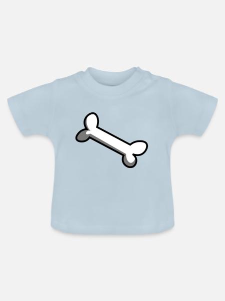 Knochen / Hundeknochen / Bone / os / Geschenkidee - Baby Bio-T-Shirt mit Rundhals - Hellblau