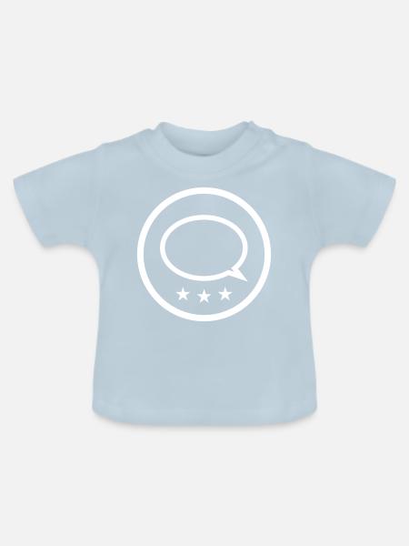 Sprechblase - Baby Bio-T-Shirt mit Rundhals - Hellblau
