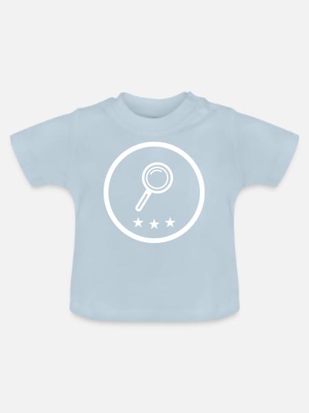 Lupe Symbol - Baby Bio-T-Shirt mit Rundhals - Hellblau