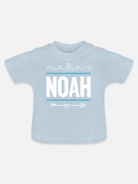 Noah - Baby Bio-T-Shirt mit Rundhals - Hellblau