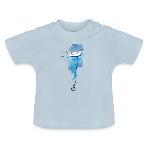 Papierschiff - Baby Bio-T-Shirt mit Rundhals