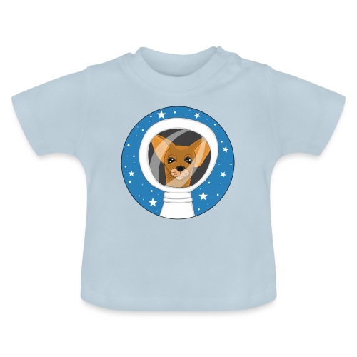 Fifi der Hunde Astronaut im Weltall - Baby Bio-T-Shirt mit Rundhals