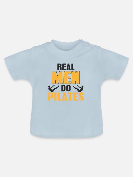 Pilates - Baby Bio-T-Shirt mit Rundhals - Hellblau