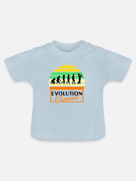 Klarinette - Baby Bio-T-Shirt mit Rundhals - Hellblau
