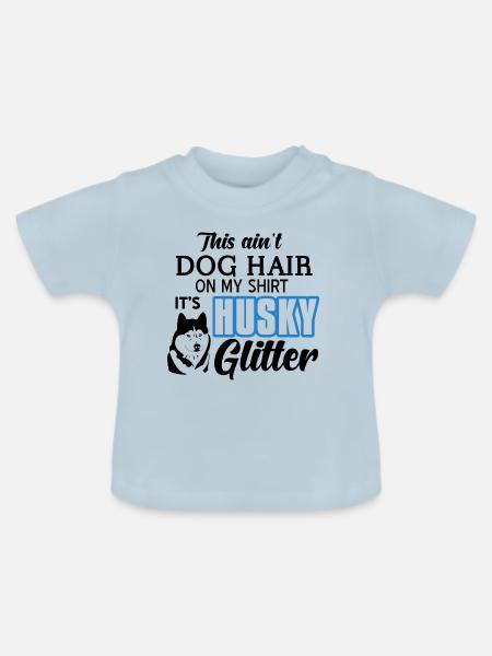 Sibirischer Husky - Baby Bio-T-Shirt mit Rundhals - Hellblau