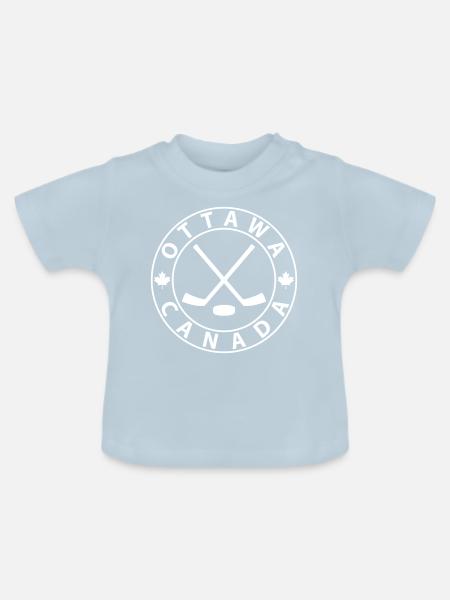 Ottawa Eishockey - Baby Bio-T-Shirt mit Rundhals - Hellblau